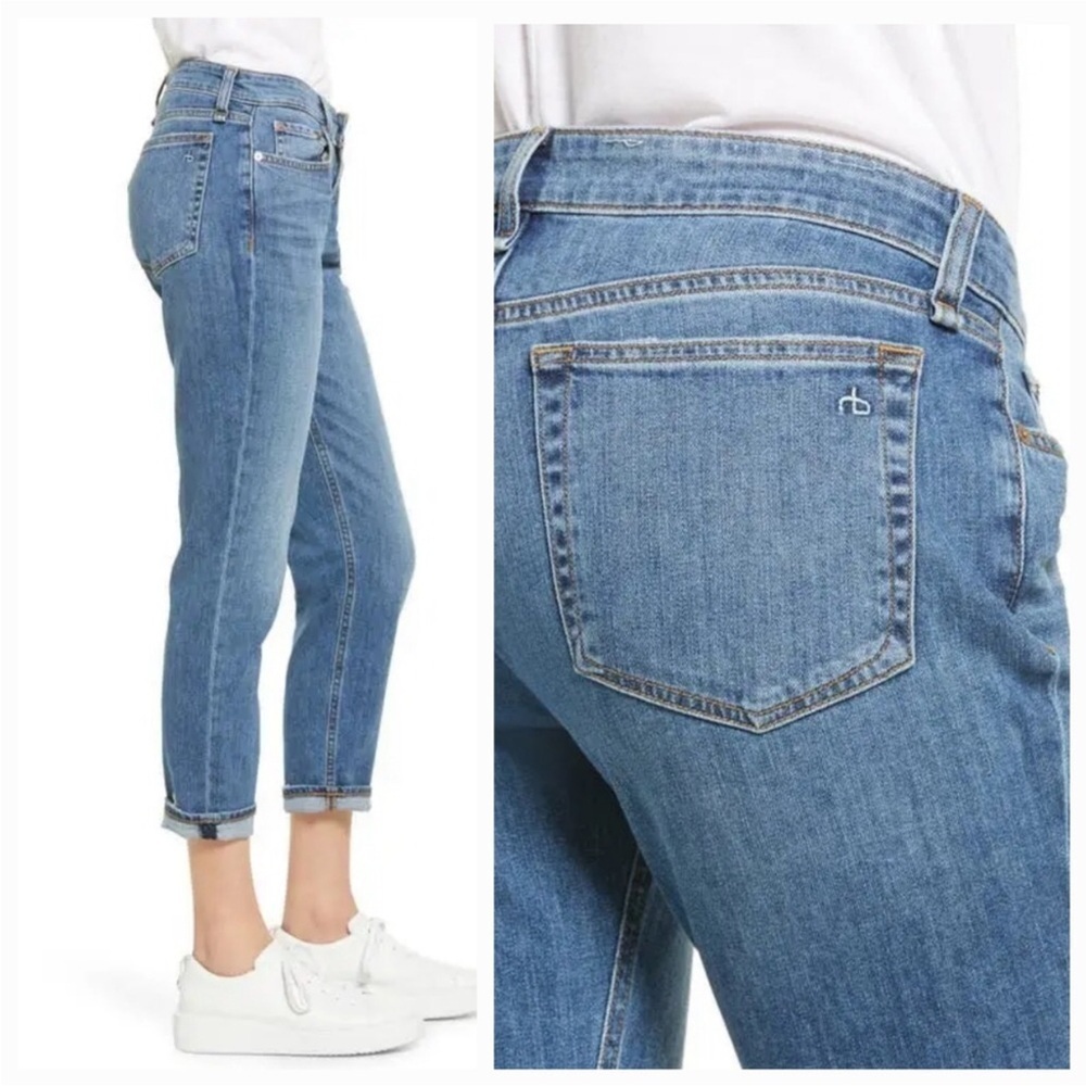 Rag & Bone Dre Low-Rise Boyfriend - Brighton Wash Size 32 Women’s - Picture 3 of 15